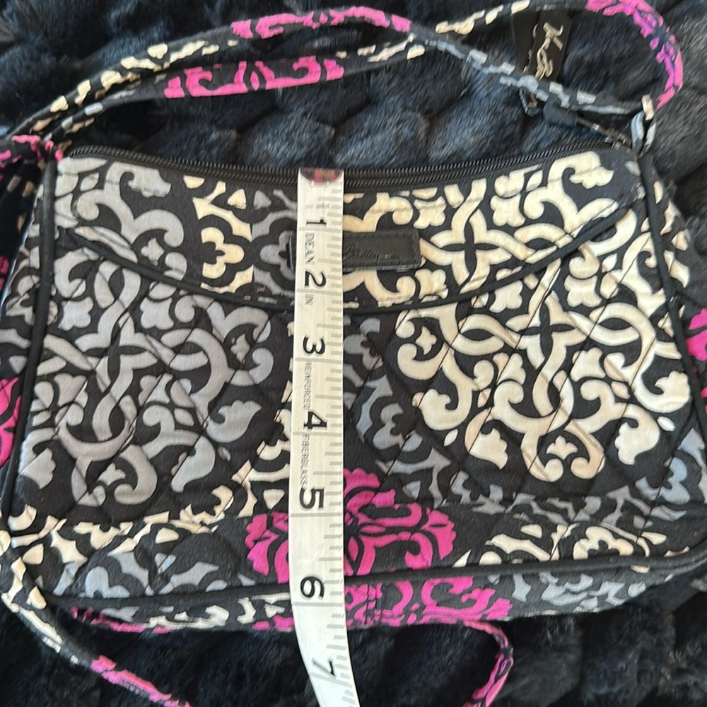 Vera Bradley Black and Pink Patterned Crossbody Women's Bag - Picture 16 of 16